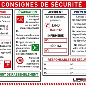 Consigne de sécurité